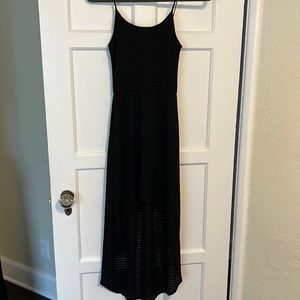 Aqua Black High-Low Dress